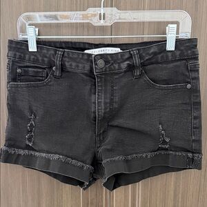 Celebrity Pink Dark Denim Distressed Shorts
